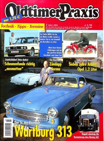 Deckblatt Oldtimer Praxis (03/2003)